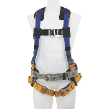 WERNER® H132102 M/L 425 lb Blk/Blue/Yellow Construction Safety Harness
