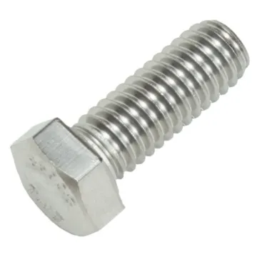 1/4"-20 x 1" Hex Head Bolt, Coarse Thread, Stainless Steel 