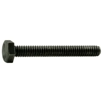 1/4"-20 x 2" Hex Head Bolt, Left-Hand Coarse Thread, Zinc 