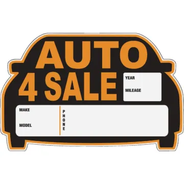 HY-KO Hy-Ko Auto For Sale Die Cut Sign