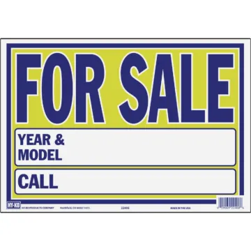 HY-KO Hy-Ko 9 x 13 Neon Auto For Sale Sign