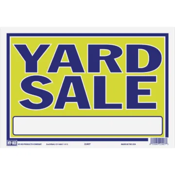 Hy-Ko 9 x 13 Neon Yard Sale Sign