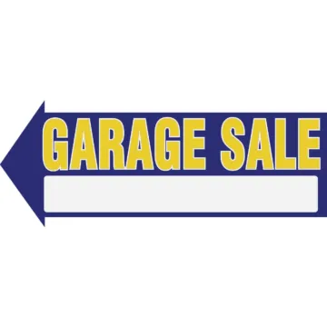 HY-KO Hy-Ko Plastic Sign, Garage Sale Arrow