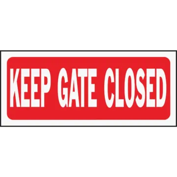 HY-KO Hy-Ko Plastic Sign, Keep Gate Closed