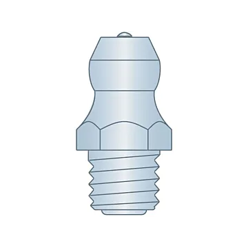 1/4-26 BSF Parallel Thread 0.590 in Straight Grease Fitting