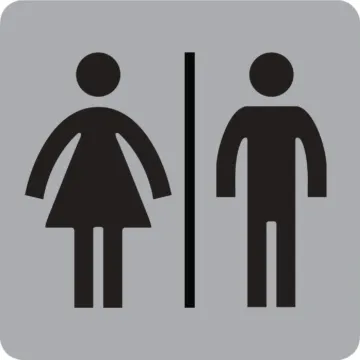 HY-KO Hy-Ko 4 In. x 4 In. Restroom Sign