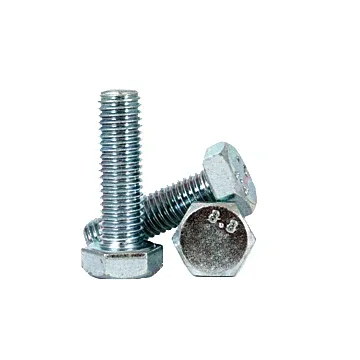 4 mm - 0.70 x 50 mm Hex Head Bolt, Coarse Thread, Zinc 