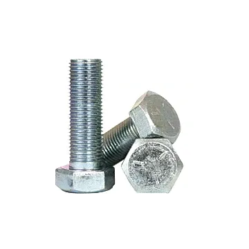 1/4"-20 x 3-1/2" Hex Cap Screw, Coarse Thread, Zinc 