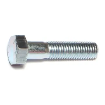 7 mm - 1.00 x 30 mm Hex Head Bolt, Coarse Thread, Zinc 