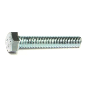7 mm - 1.00 x 40 mm Hex Head Bolt, Coarse Thread, Zinc 