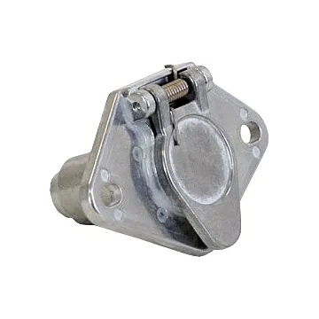 Buyers Die-Cast Zinc Plated Round 4-Way Truck Side Trailer Connector