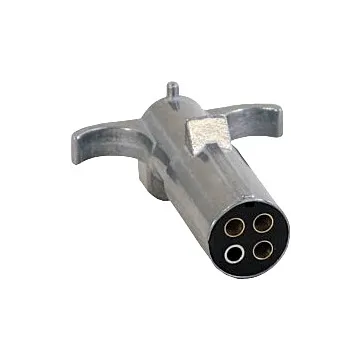 Buyers Die-Cast Zinc Plated Round 4-Way Trailer Side Trailer Connector