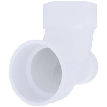 Charlotte Pipe 3 In. x 3 In. x 2 In. Schedule 40 90 Deg. Lowheel Inlet DWV PVC Elbow (1/4 Bend)