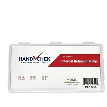 Carbon Spring Steel Plain 125-Piece Internal Retaining Ring Assortment