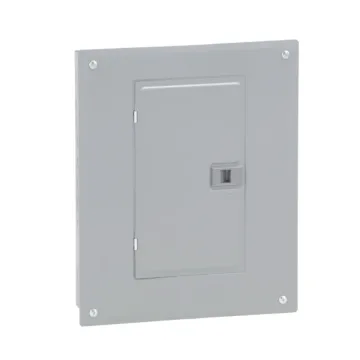 Square D Load center, Homeline, 1 phase, 12 spaces, 24 circuits, 100A convertible main breaker, PoN, NEMA1, combo cover