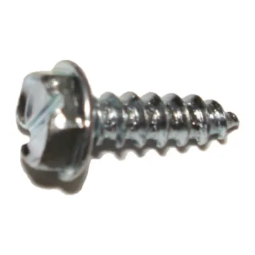 #7 x 1/2" Slotted Hex Washer Head, Sheet Metal Screw, Zinc 