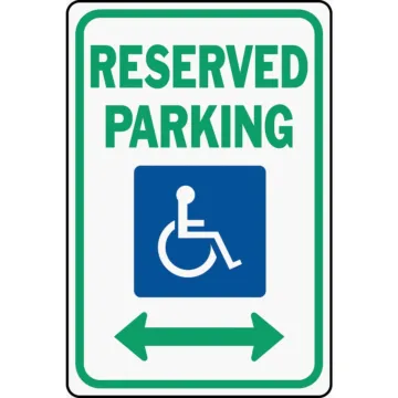 HY-KO Hy-Ko Heavy-Duty Aluminum Sign, Reserved Parking Handicap
