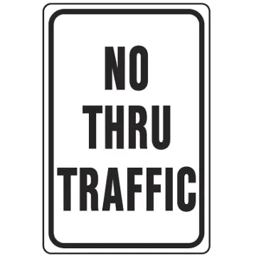 HY-KO Aluminum Pole 18 in No-Through Traffic Sign