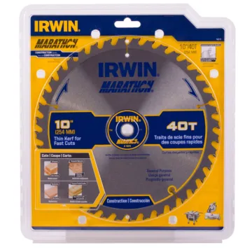 Irwin 40T Marathon Table & Miter Saw Blade - 10 in.
