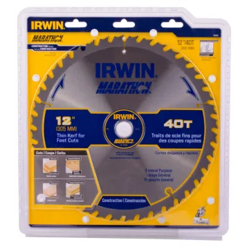 Irwin 40T Marathon Table & Miter Saw Blade - 12 in.
