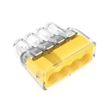 Ideal Industries In-Sure 4-Port Push-In Wire Connector (Yellow - 10pk)