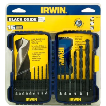 Irwin IRWIN Black Oxide Metal Index Drill Bit Set, 15Pc