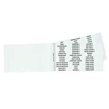Ideal Industries Wire Marker Booklet, Assorted Load Center Legends