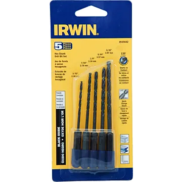 Irwin IRWIN Black Oxide Hex Shank Drill Bit, 1/16-Inch