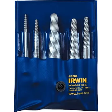Irwin IRWIN Screw Extractor For Spiral Screws, 5-Piece