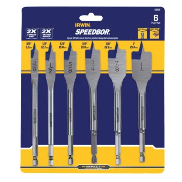 Irwin Speedbor Spade Bit Set (6pc)