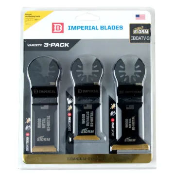 Imperial Blades IBOATV-3 One Fit™ Storm Titanium Metal/Wood Variety Pack, 3PC