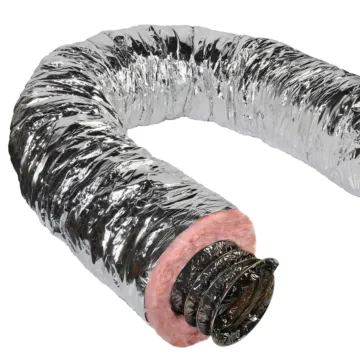 Imperial Insulated R6 Poly Flex Duct (Silver) 6 in. x 25 ft