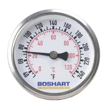 Boshart Industries 2.5"BI-METAL THERM1/2"CB 250*F C/W 2.5" 304 SS THERMOWELL
