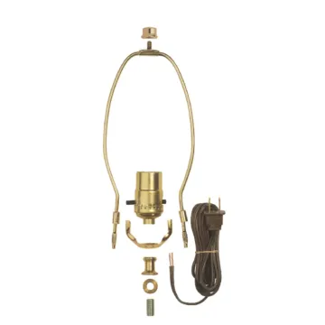 Jandorf Lamp Kit with Harp Brass Finish