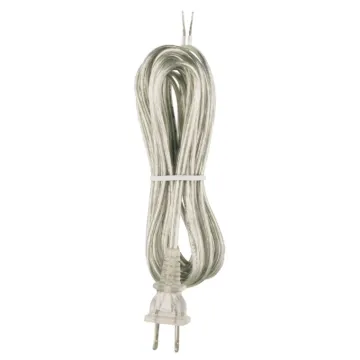 Jandorf Lamp Cord 8' Silver 18-2 GA SPT-2