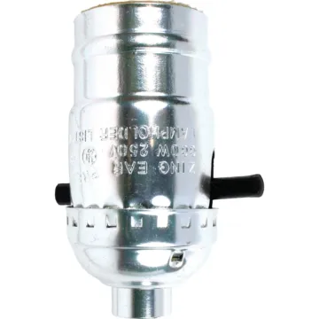 Jandorf Push-Through Medium Base Nickel Lamp Socket