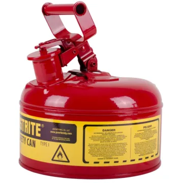 Justrite 1 Gallon Steel Safety Can for Flammables, Type I, Flame Arrester, Red - 7110100