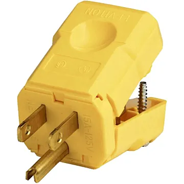 Leviton 15 Amp, 125 Volt, Straight Blade Plug, Industrial Grade