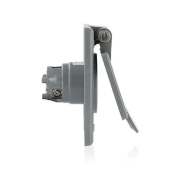 Leviton 15 Amp, 125 Volt, Power Inlet Receptacle, Straight Blade, Industrial Grade