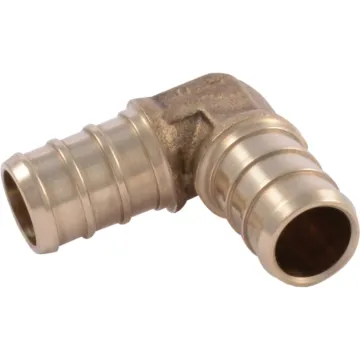 SHARKBITE SharkBite 1/2 In. x 1/2 In. Barb 90 Deg. Brass PEX Elbow (1/4 Bend)
