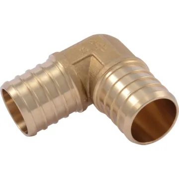 SHARKBITE SharkBite 1 In. x 1 In. Barb 90 Deg. Brass PEX Elbow (1/4 Bend)