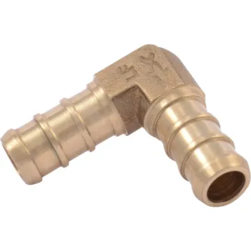 SHARKBITE SharkBite 3/8 In. x 3/8 In. Barb 90 Deg. Brass PEX Elbow (1/4 Bend)