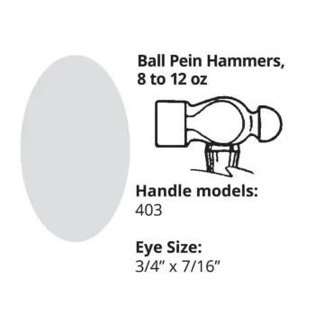 LINK HANDLES 12" Handle - Ball Pein Machini