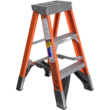 Werner Type IAA Fiberglass Step Ladder - 3 ft