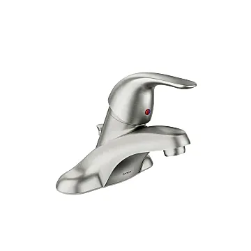 Moen WSL84502SRN Spot Resist Brushed Nickel One-Handle Low Arc Bathroom Faucet