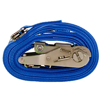 Ancra Cargo Logistics Ratchet Strap w/ Spring-Actuated E-Fittings (Blue) 2 in. x 20 ft