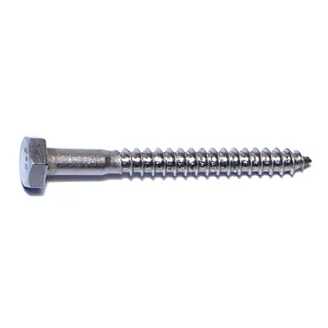 1/4" x 2-1/2" Hex Head, Lag Screw, Stainless Steel 