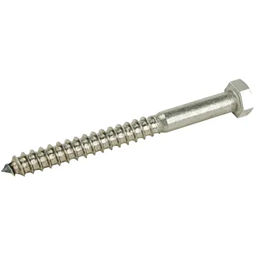 Star Stainless 3/8 in Hex 4 in Stainless Steel Lag Screw