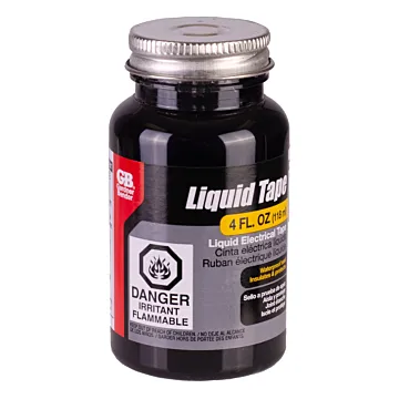 Gardner Bender Liquid Electrical Tape, Waterproof Seal, All Indoor/Outdoor Uses, Includes Brush, Black, 4oz, 1/Jar