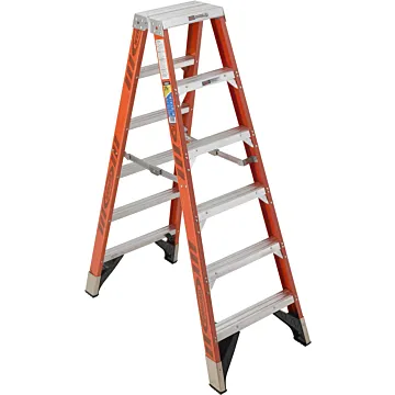 Werner Type IAA Fiberglass Twin Ladder - 6 ft